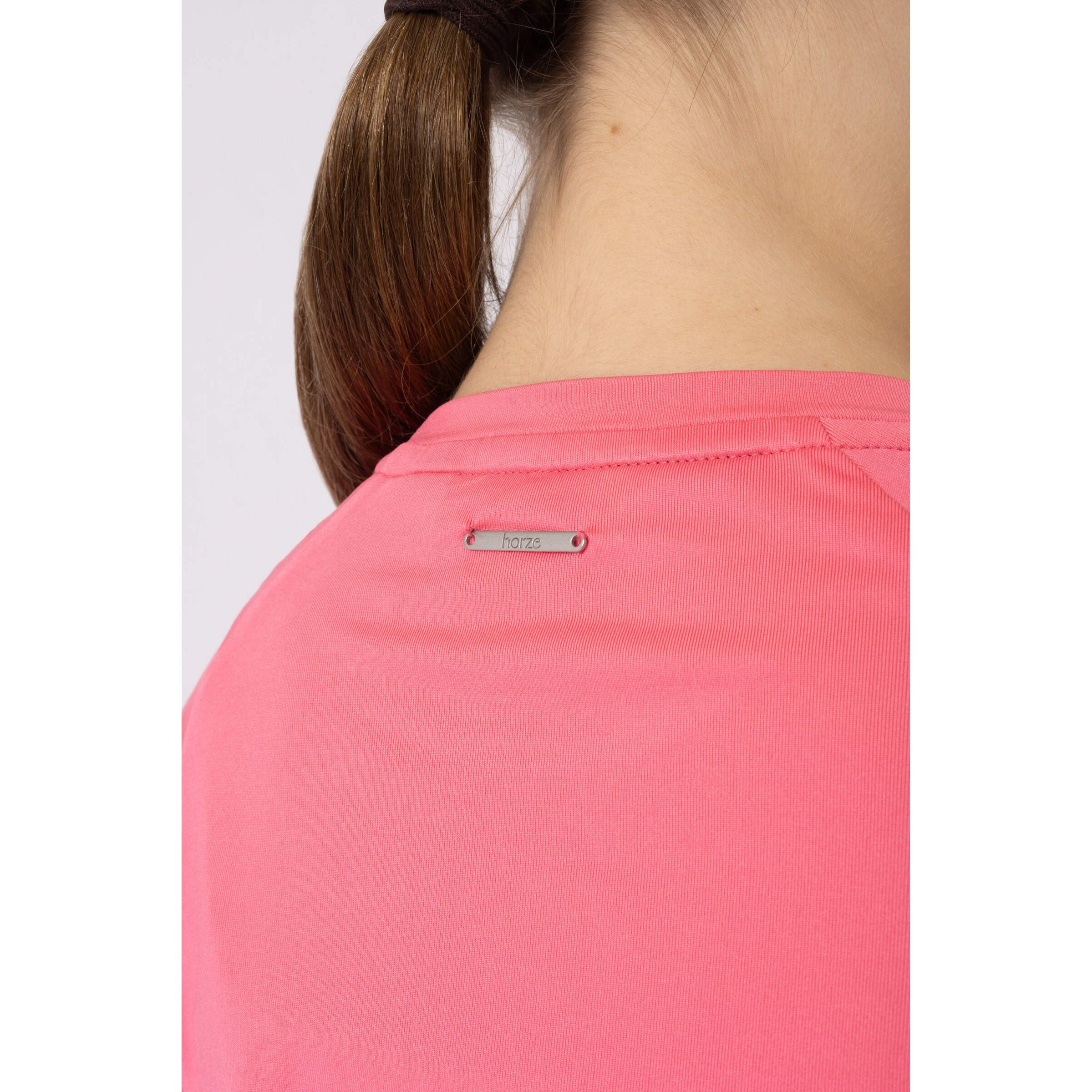 HORZE CLOTHING Horze Kids Flora Functional Long Sleeve Shirt in Pink