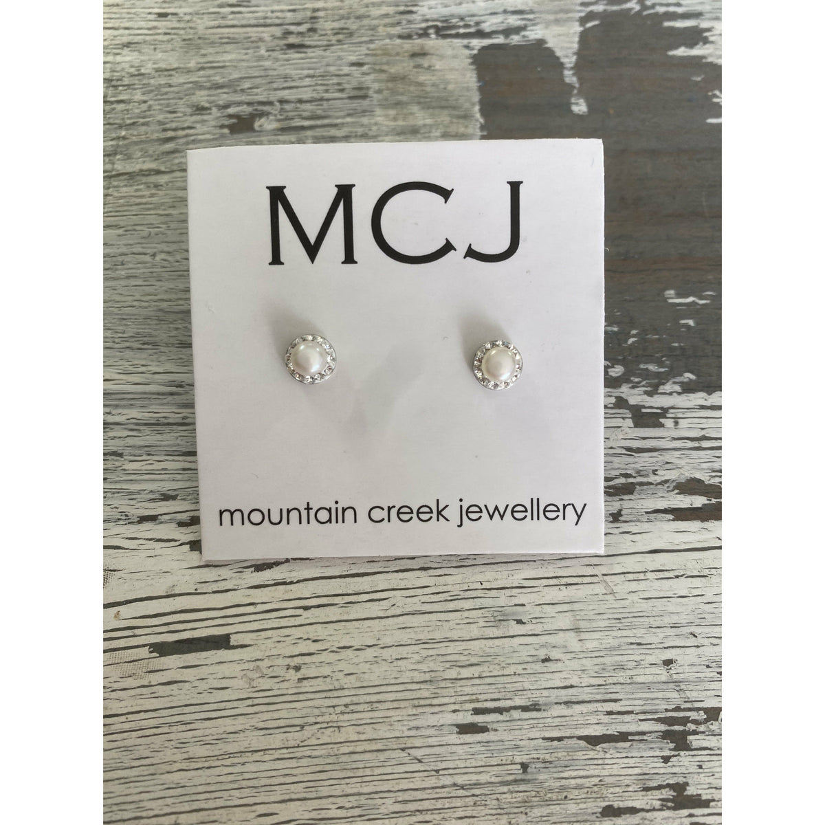 MOUNTAIN CREEK JEWELLERY JEWELLERY Mcj Pearl & Cz Earrings