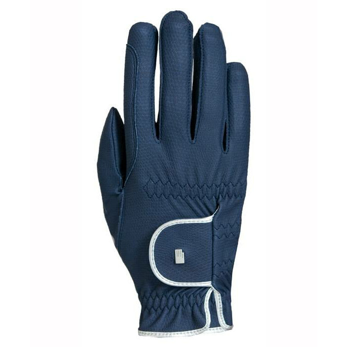 ROECKL SPORTS ACCESSORIES 6 / NAVY Roeckl Lona Glove in Navy With Silver