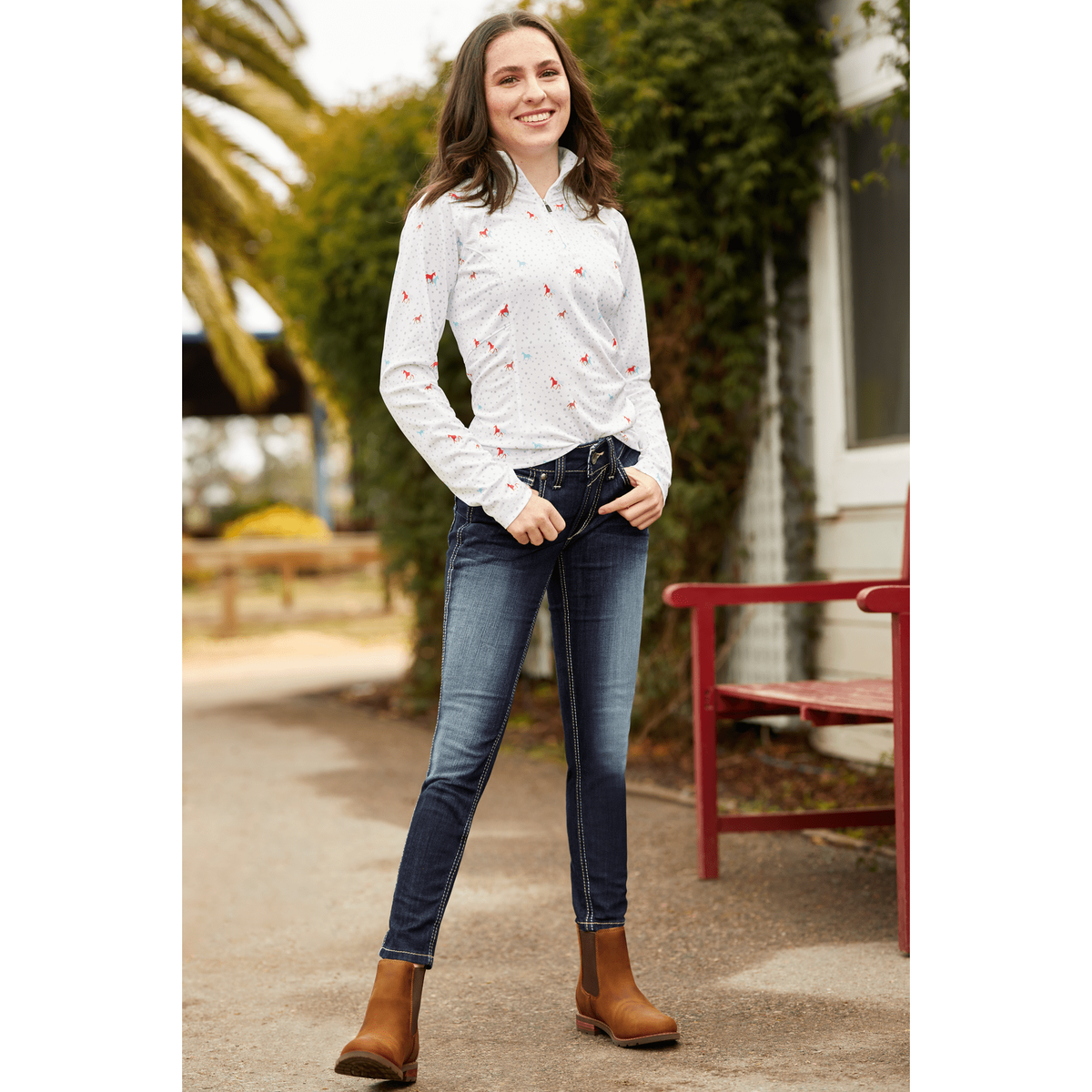 ARIAT CLOTHING 29 Ariat Wms Real Mid Rise Skinny Ella Jeans