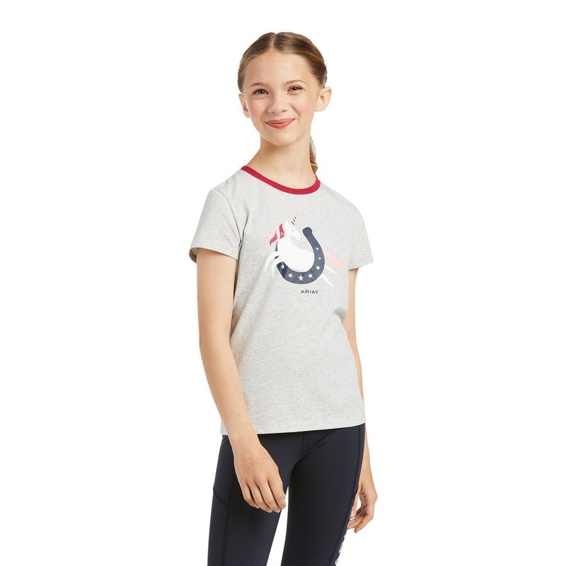 ARIAT CLOTHING Ariat Kids Unicorn Moon T-Shirt - Heather Grey
