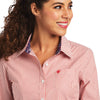 ARIAT CLOTHING Ariat R.E.A.L Ladies Team Kirby Stretch Long Sleeve Button Up Shirt - Poppy Red