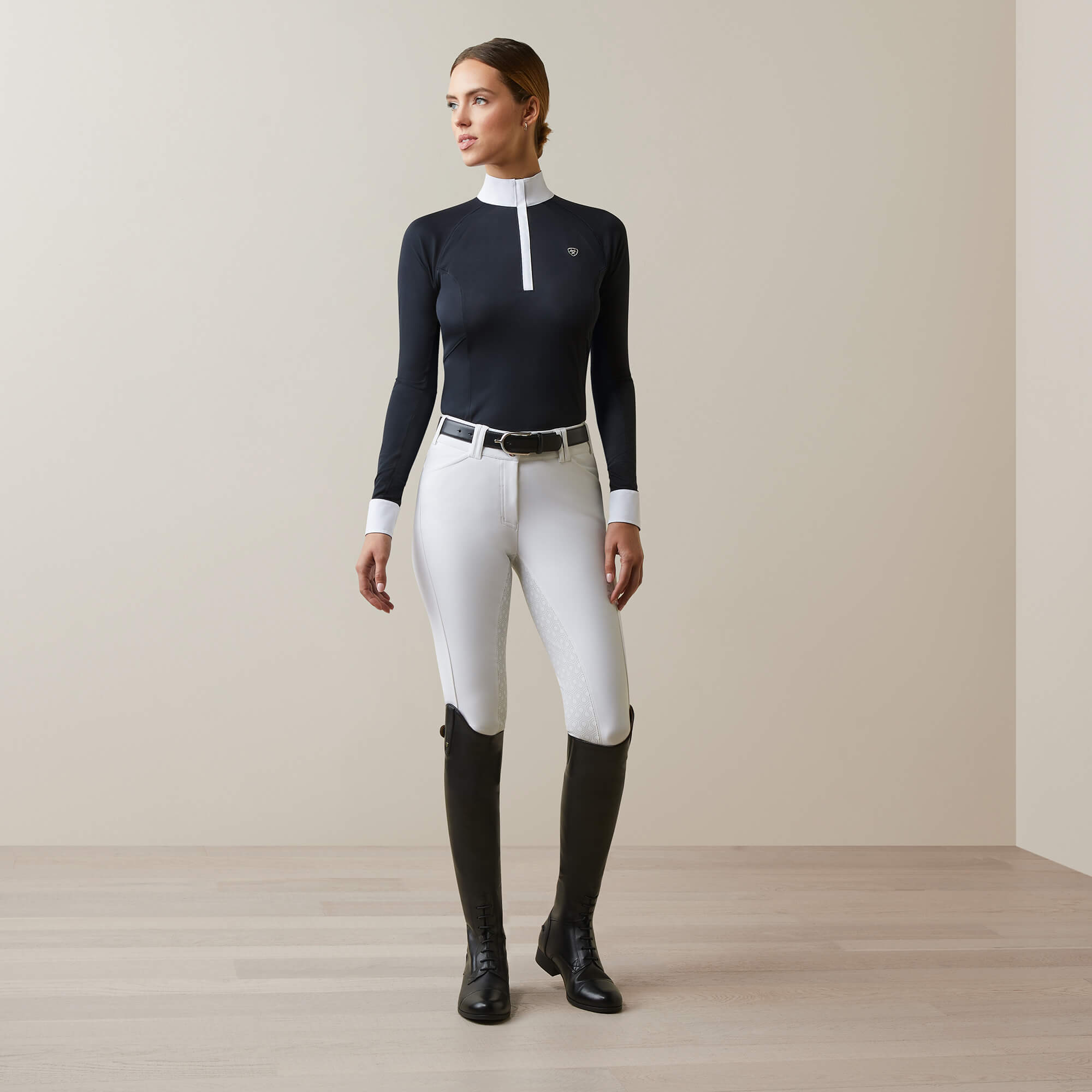 Ariat Sunstopper Pro 2.0 Show Shirt in Navy Ashton Sunshine Coast Saddlery