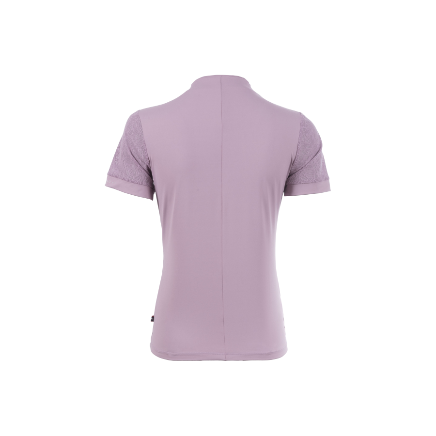 CAVALLO Equestrian Cavallo Lace Half Zip Shirt in Dusty Rose