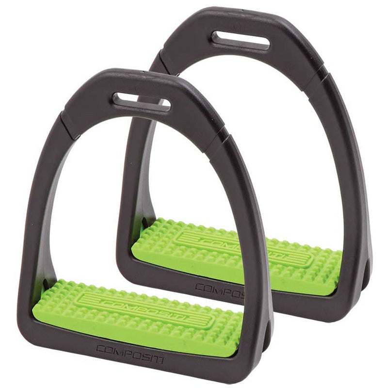 COMPOSITI STIRRUPS & LEATHERS SMALL / LIME Compositi Premium Stirrups