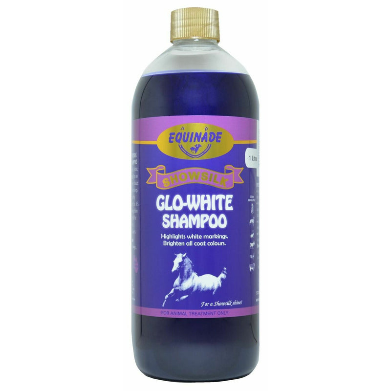 EQUINADE STABLE SUPPLIES GLO-WHITE / 1L Equinade Showsilk Glo Colour Shampoo