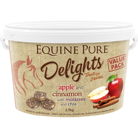 EQUINE PURE STABLE SUPPLIES APPLE & CINNAMON WITH MOLASSES & CHIA / 2KG Equine Pure Delights