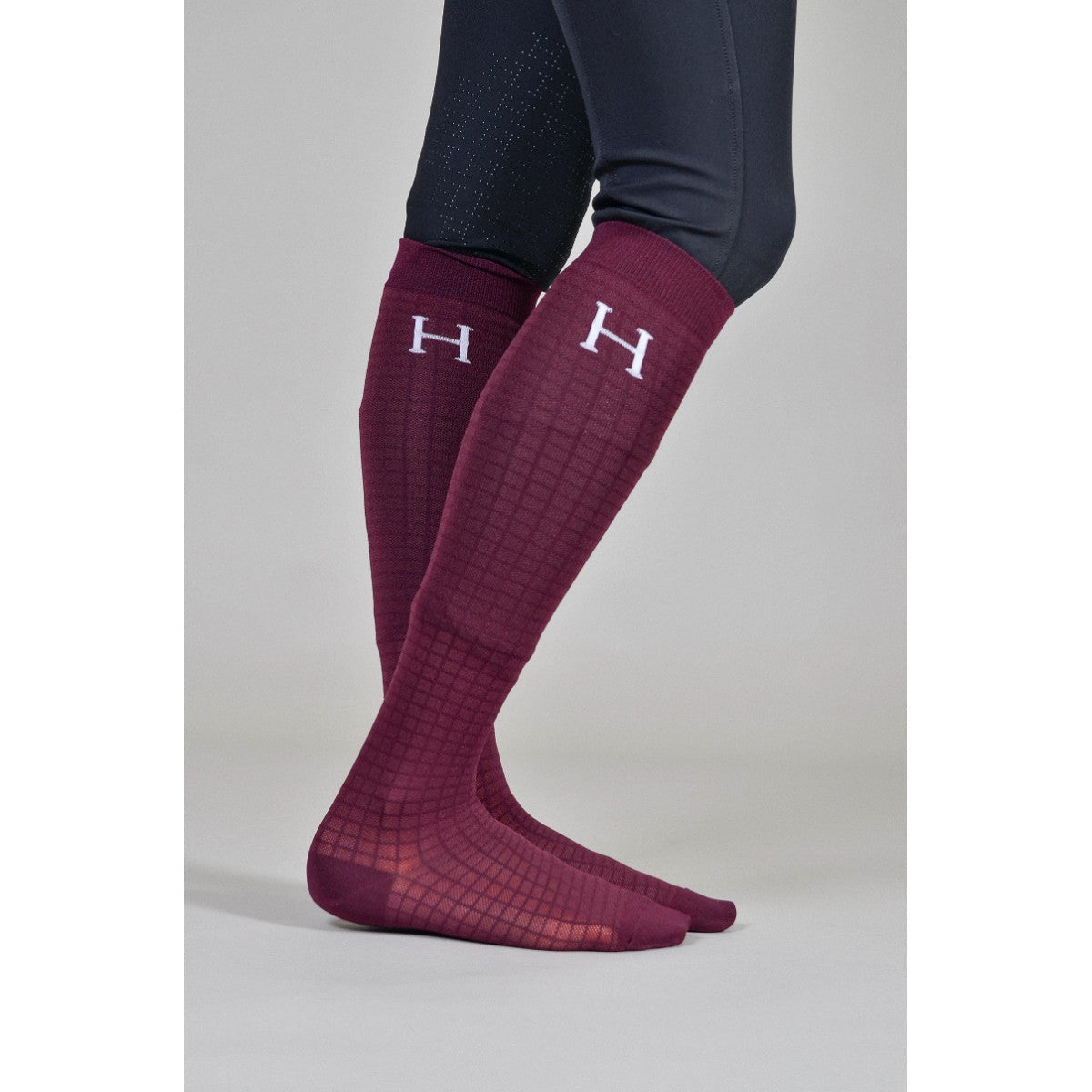 HARCOUR ACCESSORIES 35-39 / BURGUNDY Harcour Sopra Riding Socks - Twin Pack