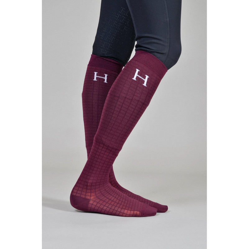 HARCOUR ACCESSORIES 35-39 / BURGUNDY Harcour Sopra Riding Socks - Twin Pack