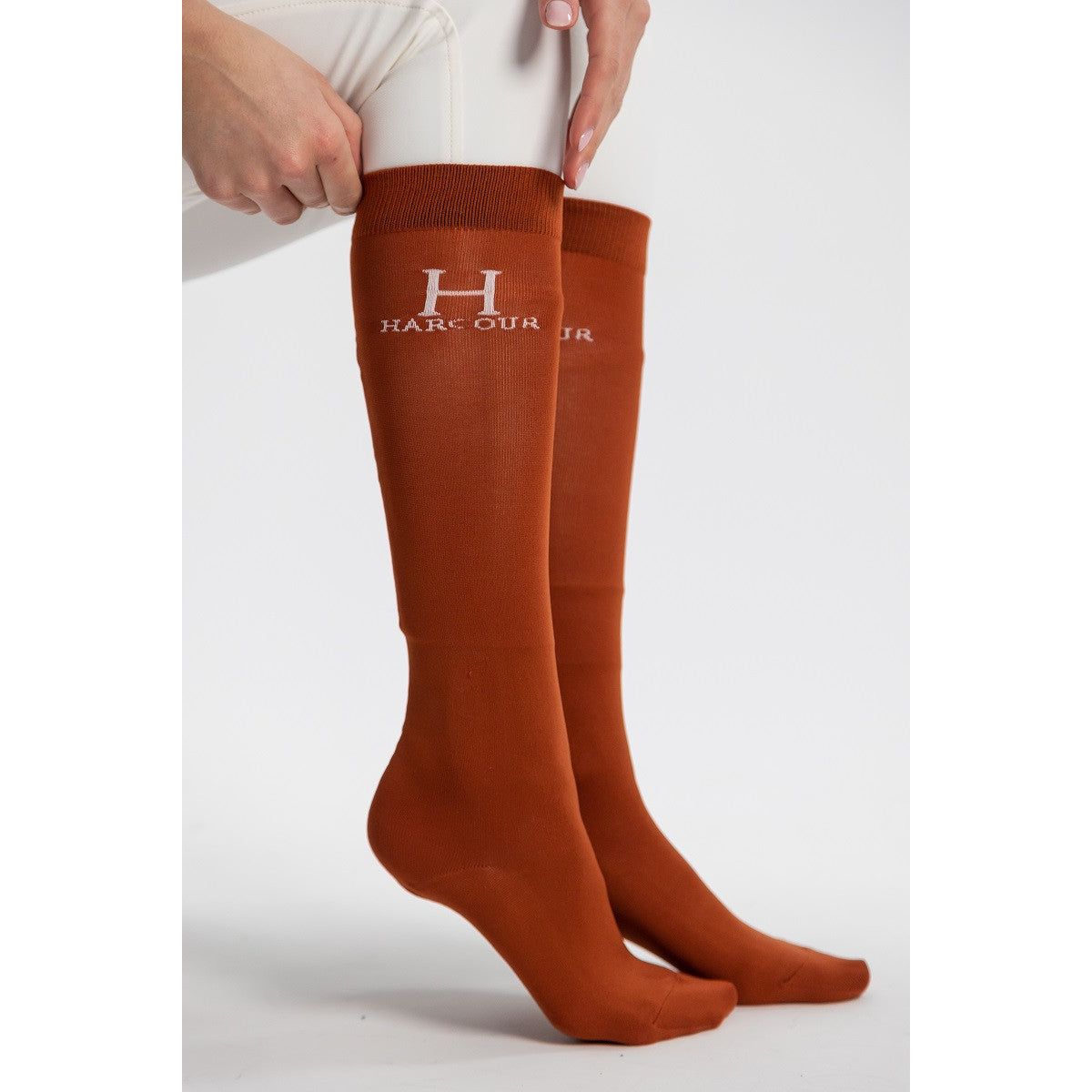 HARCOUR ACCESSORIES 35-39 / TERRACOTTA Harcour Badminton Riding Socks - Twin Pack