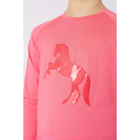 HORZE CLOTHING Horze Kids Flora Functional Long Sleeve Shirt in Pink