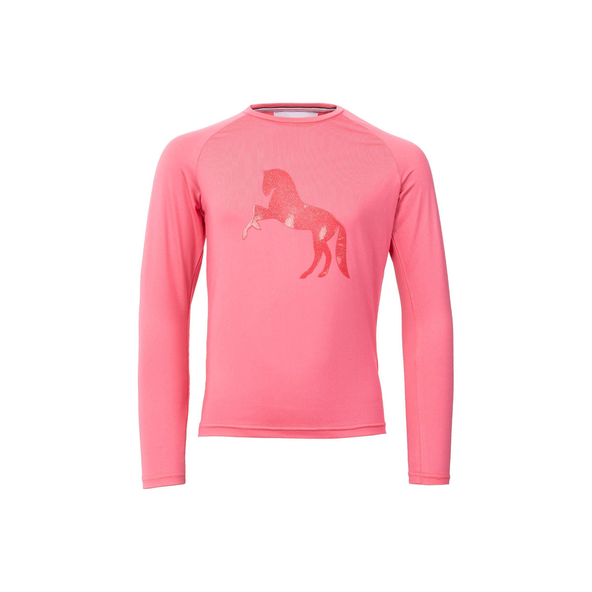 HORZE CLOTHING Horze Kids Flora Functional Long Sleeve Shirt in Pink