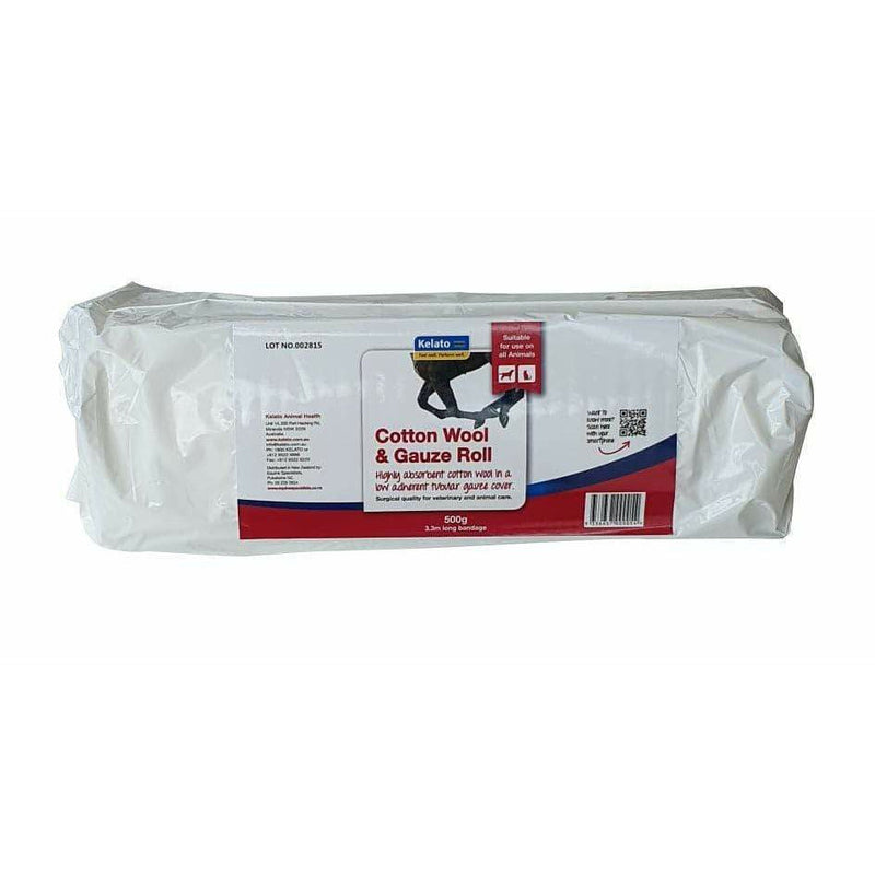 KELATO ANIMAL HEALTH VET & HEALTH 500G Kelato Cotton Wool & Gauze