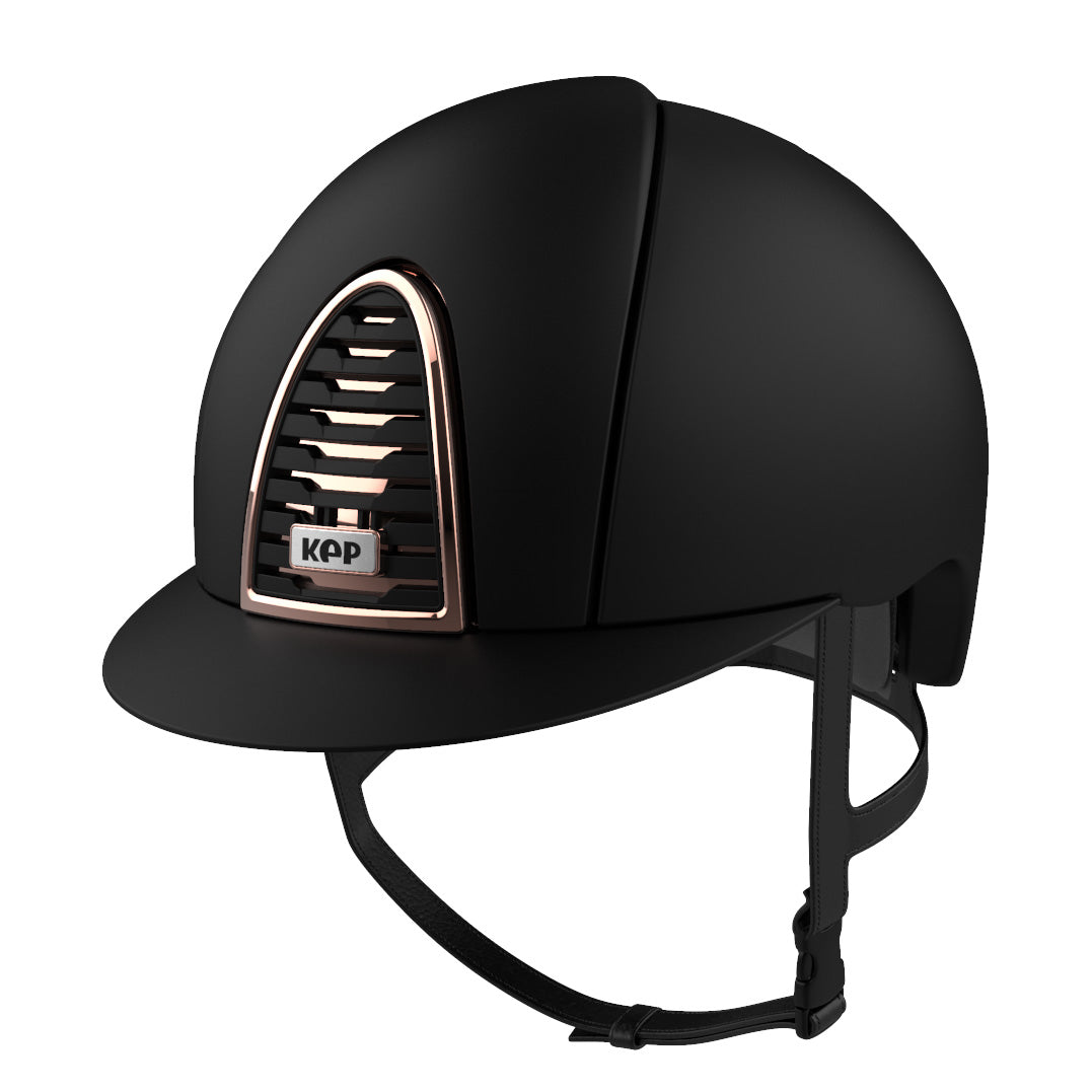 KEP ITALIA HELMETS & SAFETY M (51CM-58CM) / BLACK Kep Cromo 2.0 Textile Helmet With Rose Gold PRE ORDER