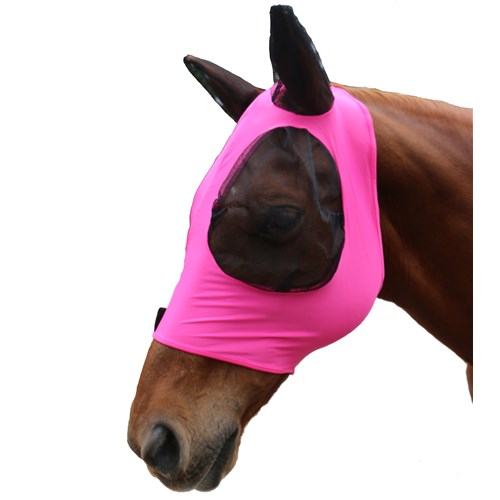 KOOL MASTER RUGS & ACCESSORIES PONY / PINK Lycra Pull-On Fly Mask