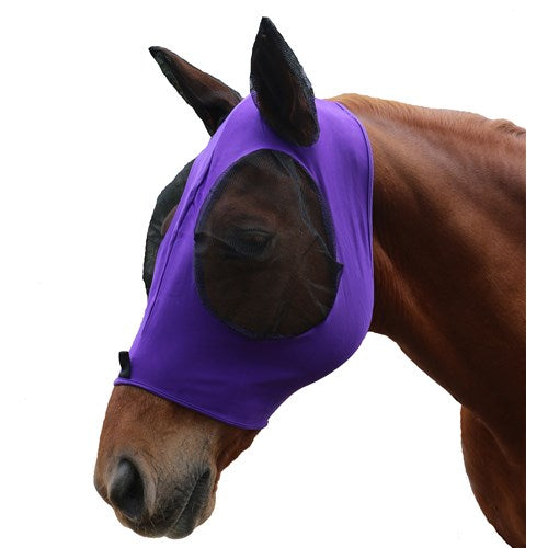 KOOL MASTER RUGS & ACCESSORIES PONY / PURPLE Lycra Pull-On Fly Mask