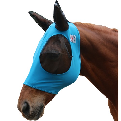 KOOL MASTER RUGS & ACCESSORIES PONY / TURQUOISE Lycra Pull-On Fly Mask