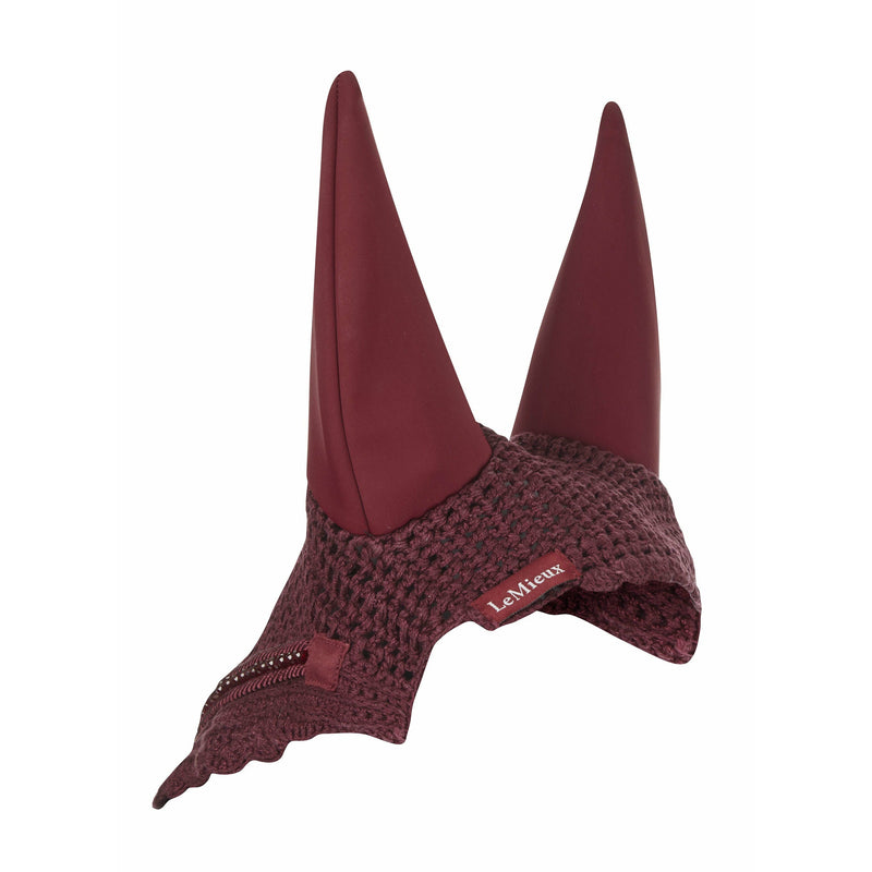 LEMIEUX BRIDLES & STRAPPING LeMieux Diamante Acoustic Fly Hood - Burgundy