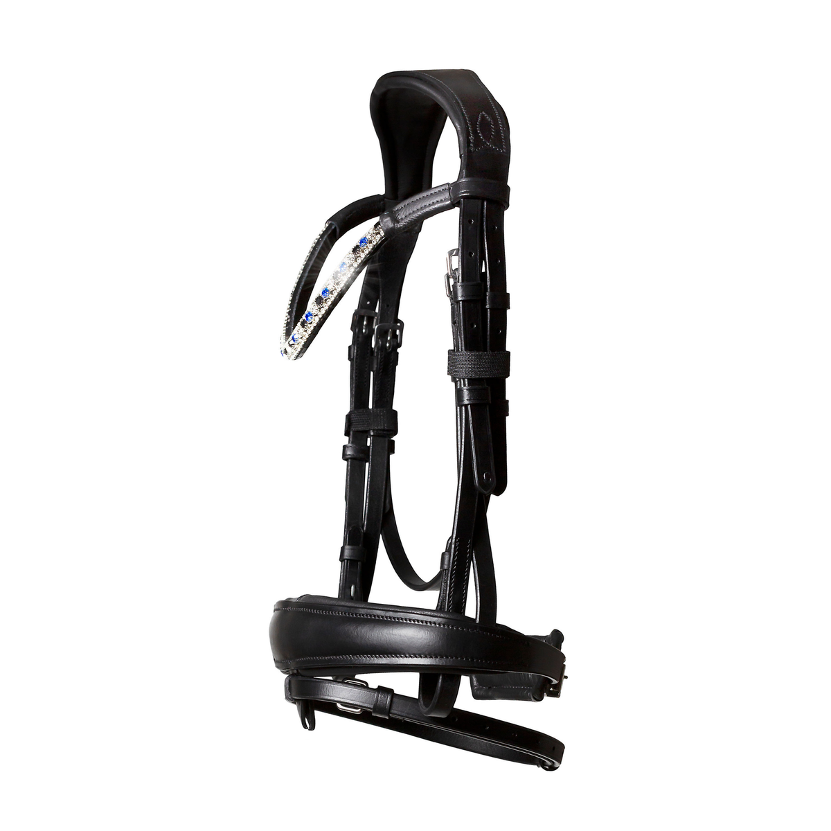 LUMIERE BRIDLES & STRAPPING BLACK / PONY / NAPPA LEATHER REINS Lumiere Anastasia Convertible Bridle