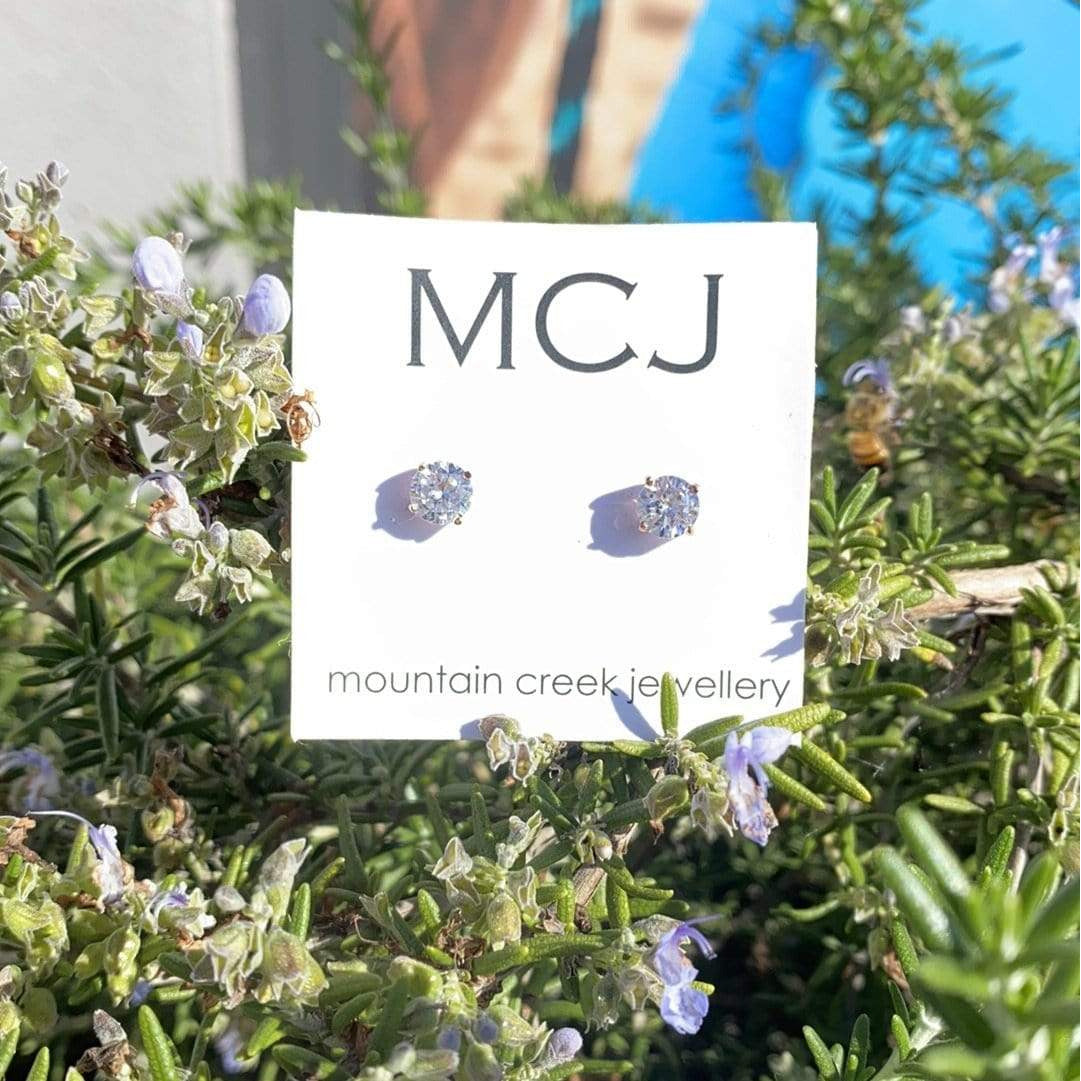 MOUNTAIN CREEK JEWELLERY JEWELLERY Mcj Cz Earrings With Rose Gold