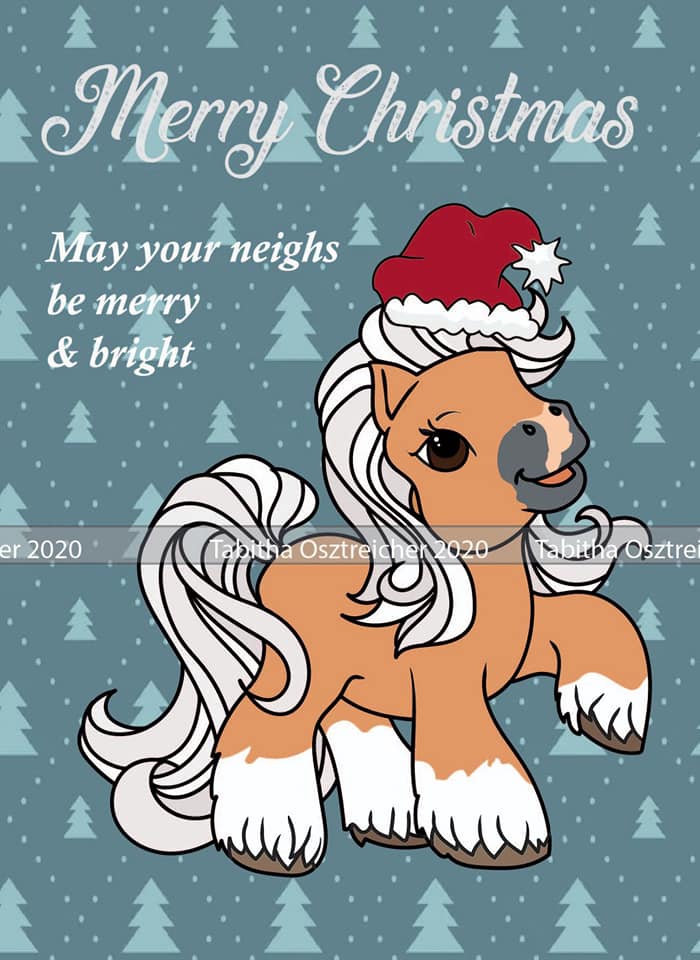 PAINT HORSE Merry Christmas My Little Pony Card