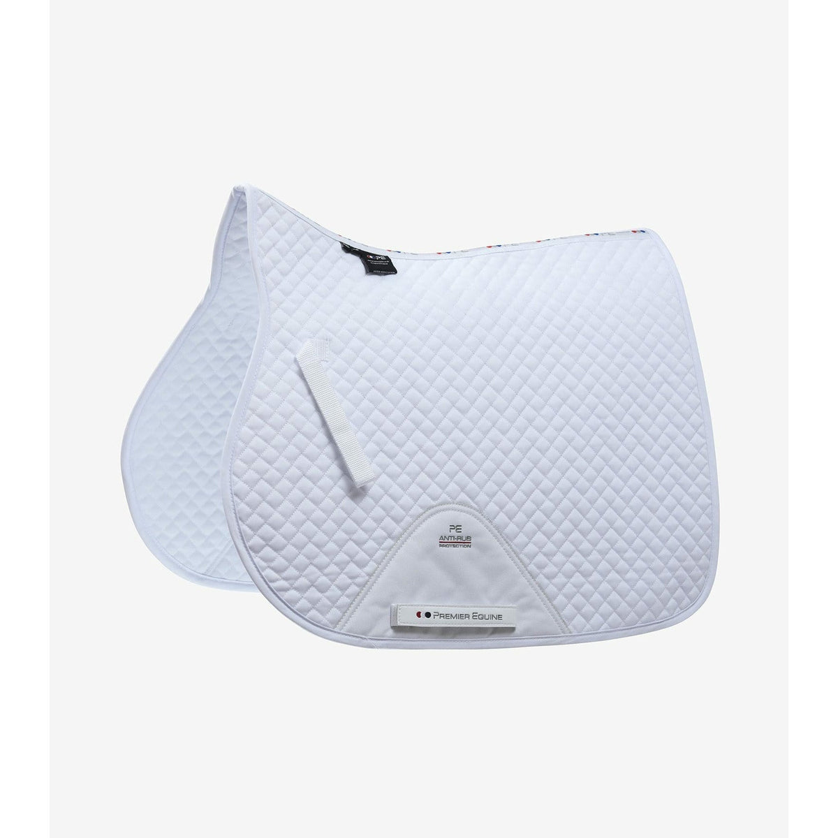 PREMIER EQUINE SADDLEPADS & NUMNAHS FULL / WHITE Pei Plain Cotton Gp/Jump Saddlepad