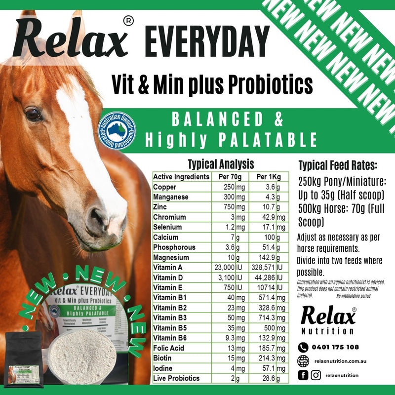 QPD FEED SUPPLEMENTS QPD Relax Vitamin & Mineral Plus Probiotics