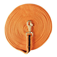 SHOWMASTER BRIDLES & STRAPPING ORANGE/NAVY Soft Tubular Web Lunge Lead