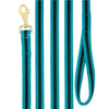 SHOWMASTER BRIDLES & STRAPPING TURQUOISE/BLACK Soft Tubular Web Lunge Lead
