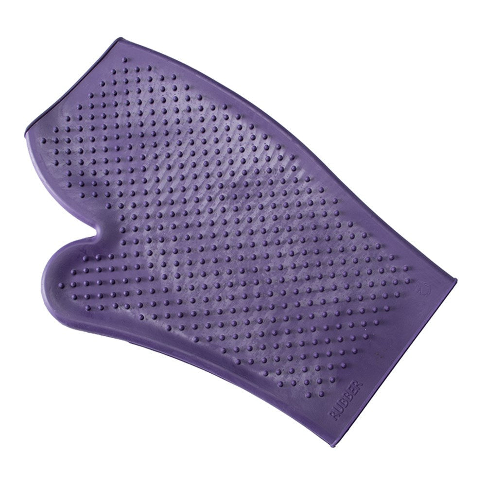 SHOWMASTER STABLE SUPPLIES PURPLE Rubber Grooming Mitt