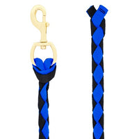 STC HALTERS & LEADS BLACK/BLUE Premium Hand-Braided Poly Lead