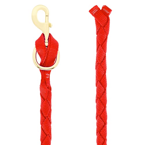 STC HALTERS & LEADS RED Premium Hand-Braided Poly Lead