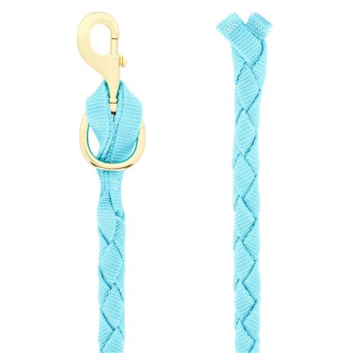 STC HALTERS & LEADS SKY BLUE Premium Hand-Braided Poly Lead