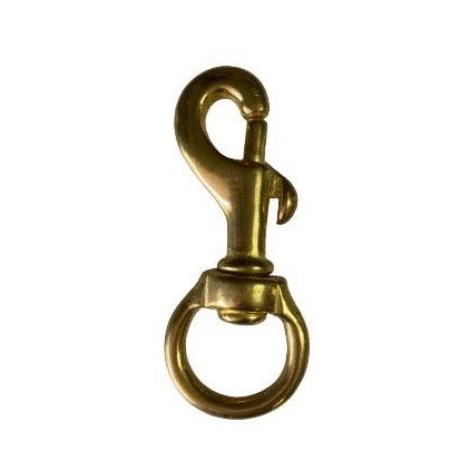 STC STABLE SUPPLIES HRD5000 Brass Round Swivel Snaphook