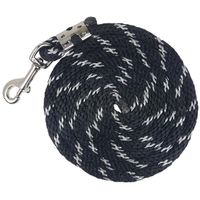 ZILCO HALTERS & LEADS BLACK Zilco Metallic Lead Rope