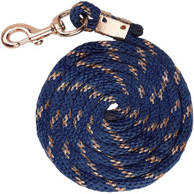 ZILCO HALTERS & LEADS INK (DISCONTINUED) Zilco Estate Lead Rope With Rose Gold Snap